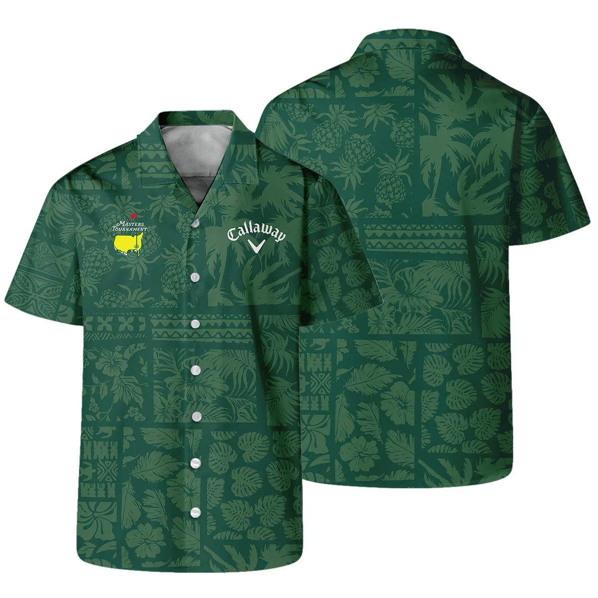 Masters Tournament Callaway Hawaiian Style Fabric Patchwork Hawaiian Shirt Style Classic Oversized Hawaiian Shirt