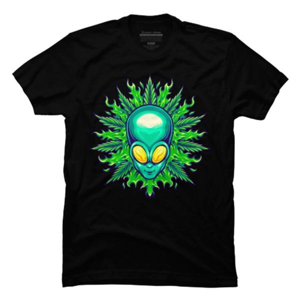 men's  tees men's Gifts Crew Neck T-Shirt trendy t-shirts men's t shirts  tees, Patterned Print Alien Aura:...