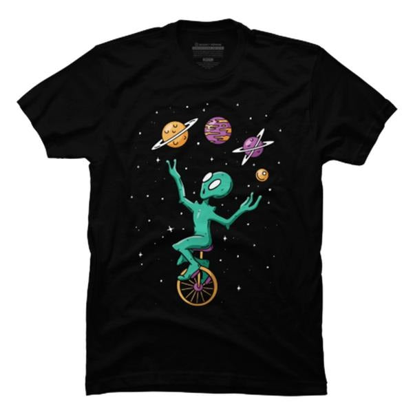 men's  tees men's Gifts Crew Neck T-Shirt trendy t-shirts men's t shirts  tees, Patterned Print Alien Juggler: Cosmic...