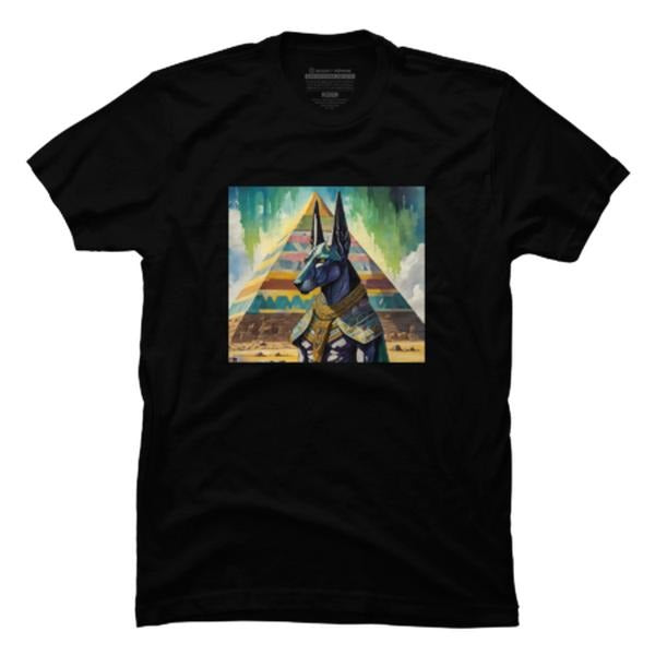 men's  tees men's Gifts Crew Neck T-Shirt trendy t-shirts men's t shirts  tees, Patterned Print Anubis Pyramid: Ancient...