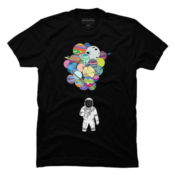 men's  tees men's Gifts Crew Neck T-Shirt trendy t-shirts men's t shirts  tees, Patterned Print Dreaming Astronaut Tee:...