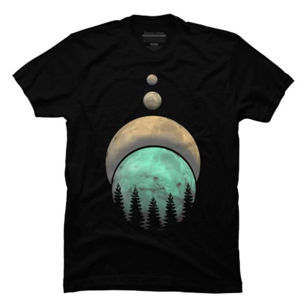 men's  tees men's Gifts Crew Neck T-Shirt trendy t-shirts men's t shirts  tees, Patterned Print Moon Phases Tee: Lunar...