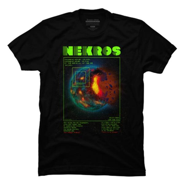 men's  tees men's Gifts Crew Neck T-Shirt trendy t-shirts men's t shirts  tees, Patterned Print Nekros: Galactic Anomaly...