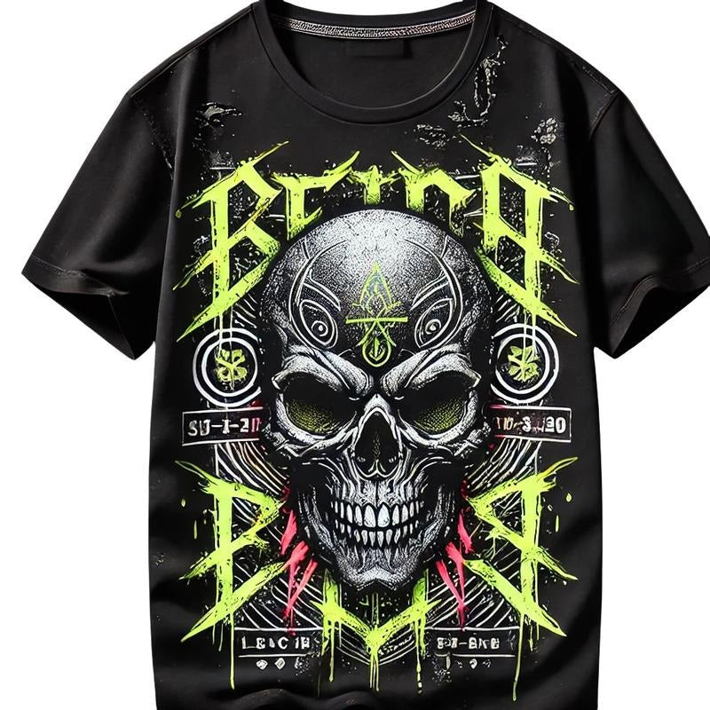 men's graphic tees Fashionable Crew Neck T-Shirt