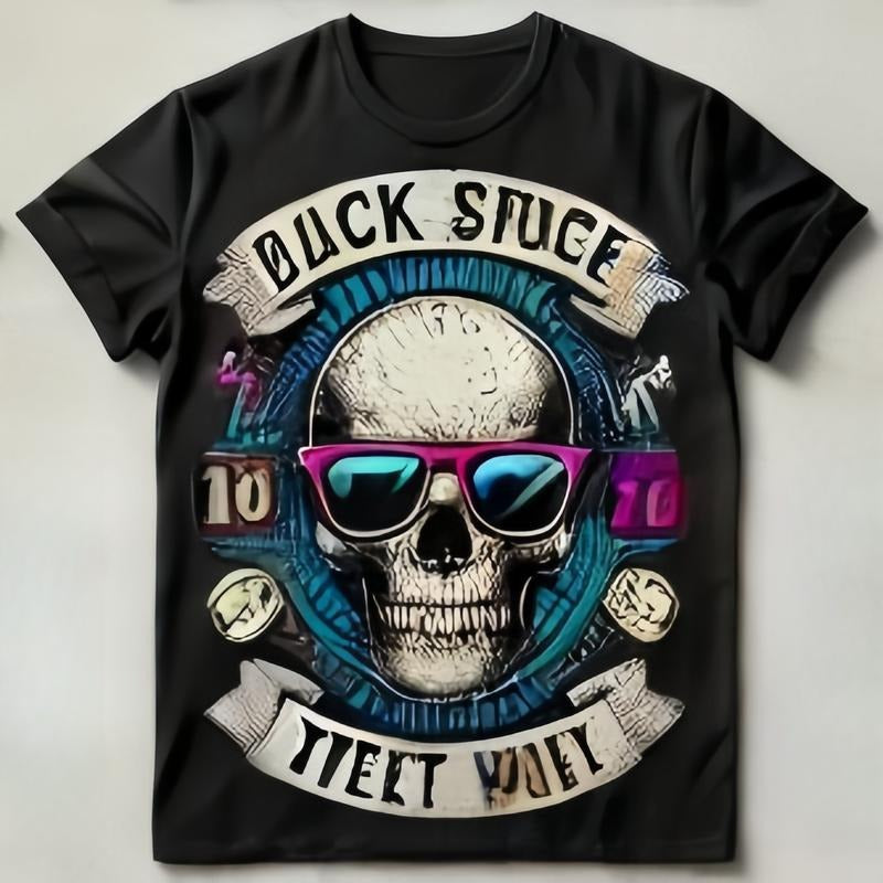 men's graphic tees Fashionable Crew Neck T-Shirt