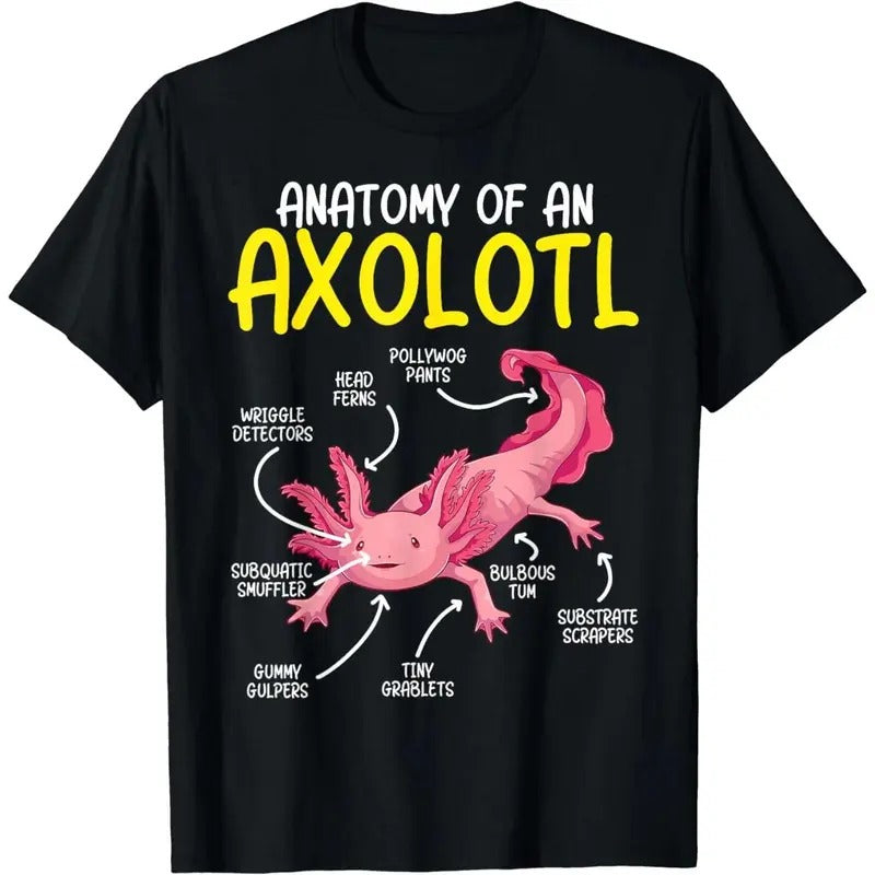 mens Anatomy of an Axolotl Kawaii Salamander Pet Axolotl Lover T-Shirt Hoodie, Sweatshirt | HypeCrazeTee.com