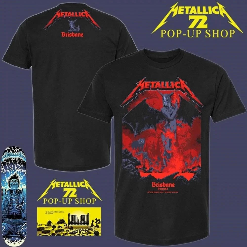 Metallica M72 Brisbane Australia By Art Ken Taylor Demon Pop-Up Shop November 12, 2025 Limited T-Shirt
