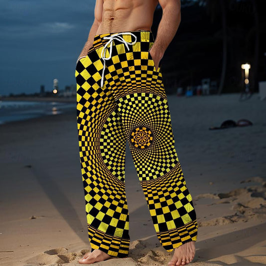 Men's Casual Pants Graphic Hawaiian Holiday Inelastic