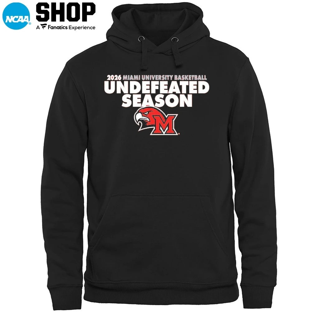 Miami RedHawks Basketball 2026 Undefeated Season Schedule T-Shirt