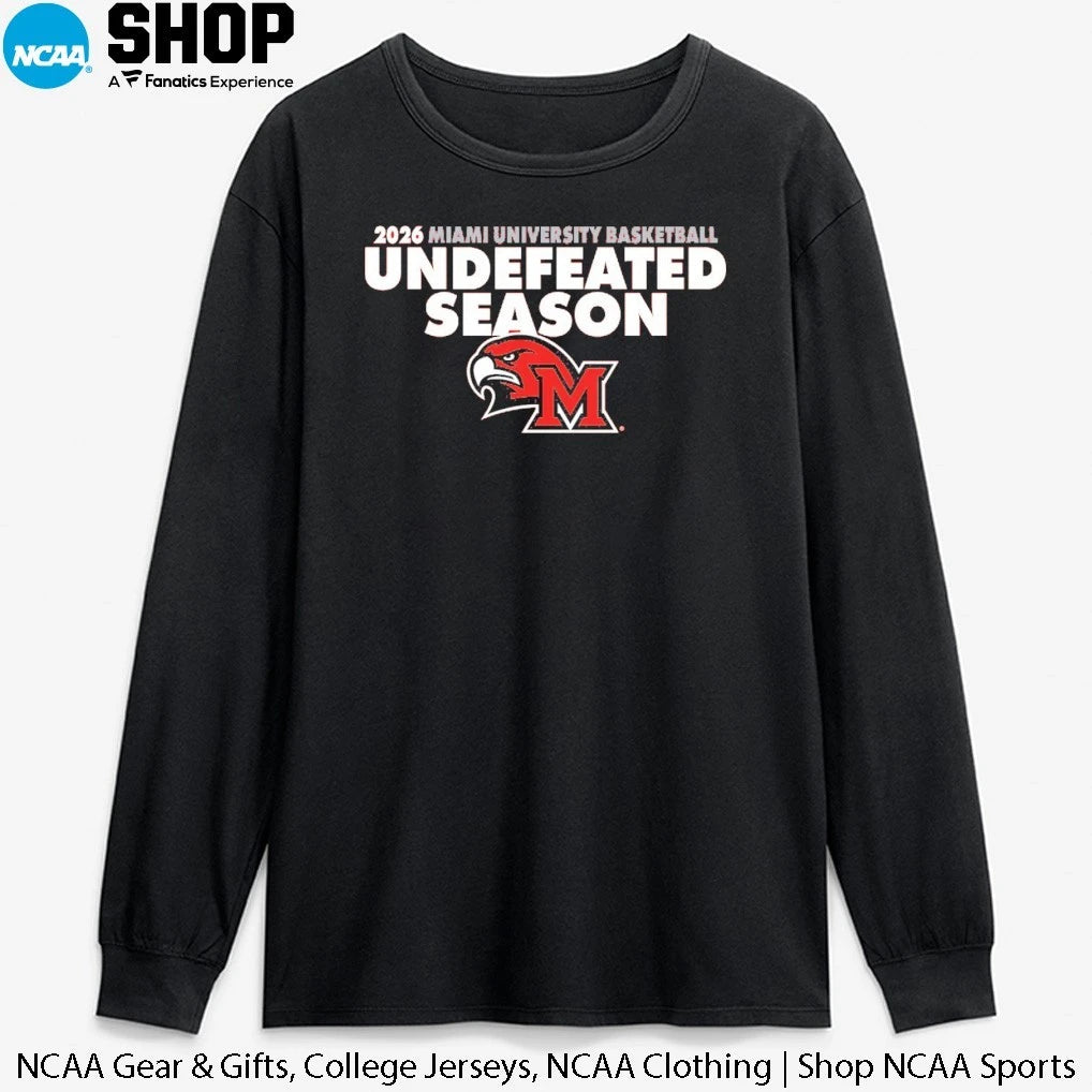 Miami RedHawks Basketball 2026 Undefeated Season Schedule T-Shirt