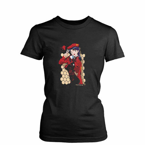 Misato Katsuragi Evangelion Anime Womens T-Shirt Tee
