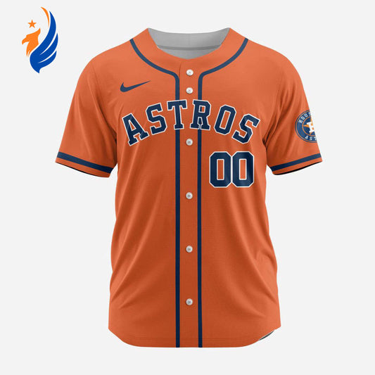 MLB Houston Astros Personalized Alternate Baseball Jersey - Bafud