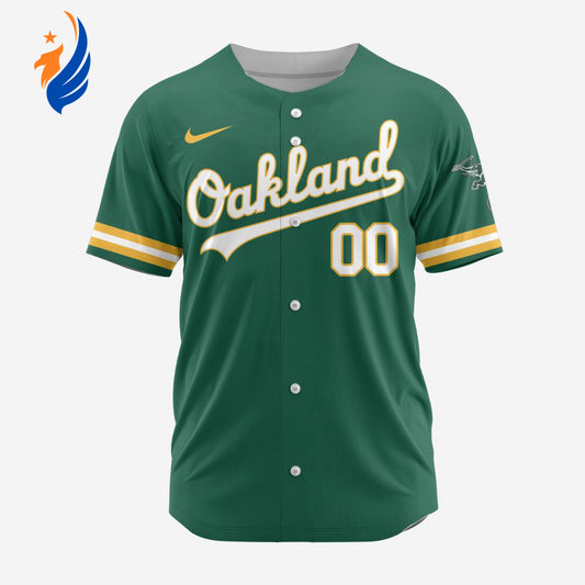 MLB Oakland Athletics Personalized Alternate Baseball Jersey - Bafud