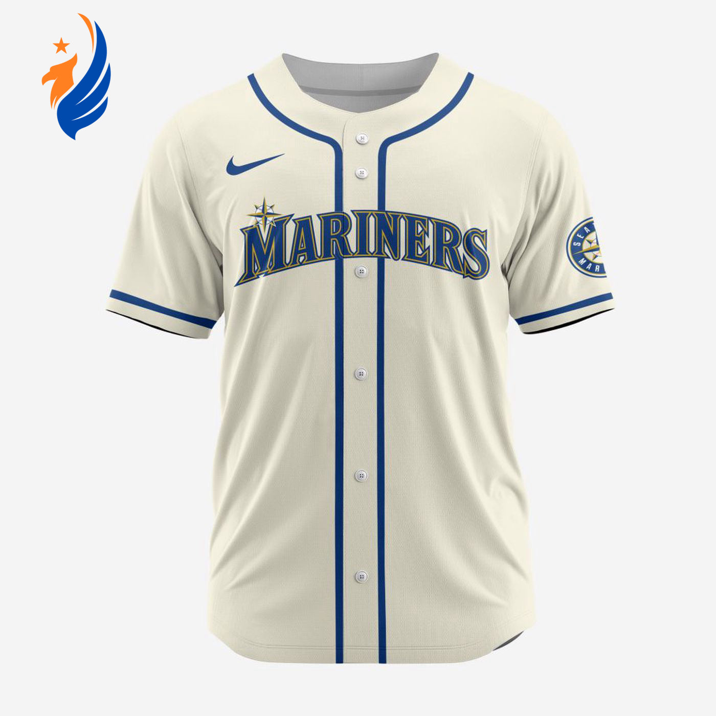 MLB Seattle Mariners Personalized Alternate Baseball Jersey - Bafud