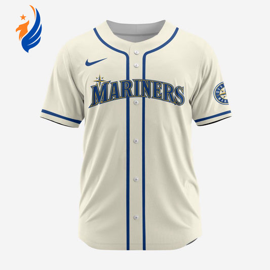 MLB Seattle Mariners Personalized Alternate Baseball Jersey - Bafud