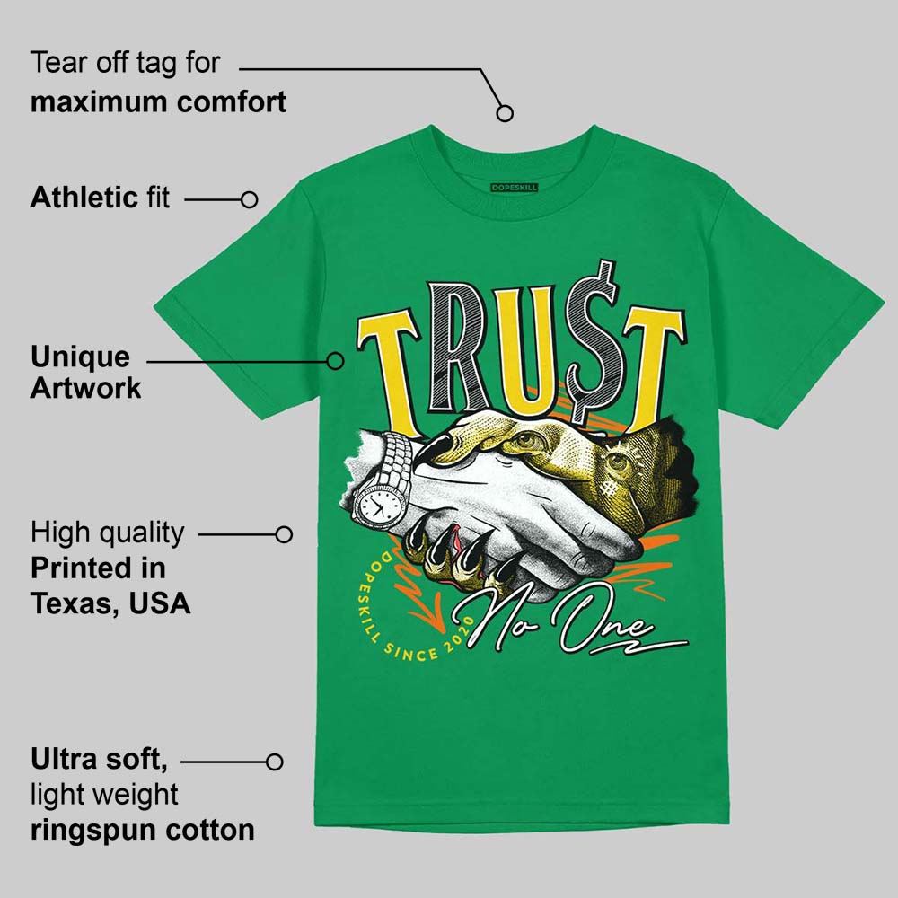 Green Collection DopeSkill Green T-shirt Trust No One Graphic