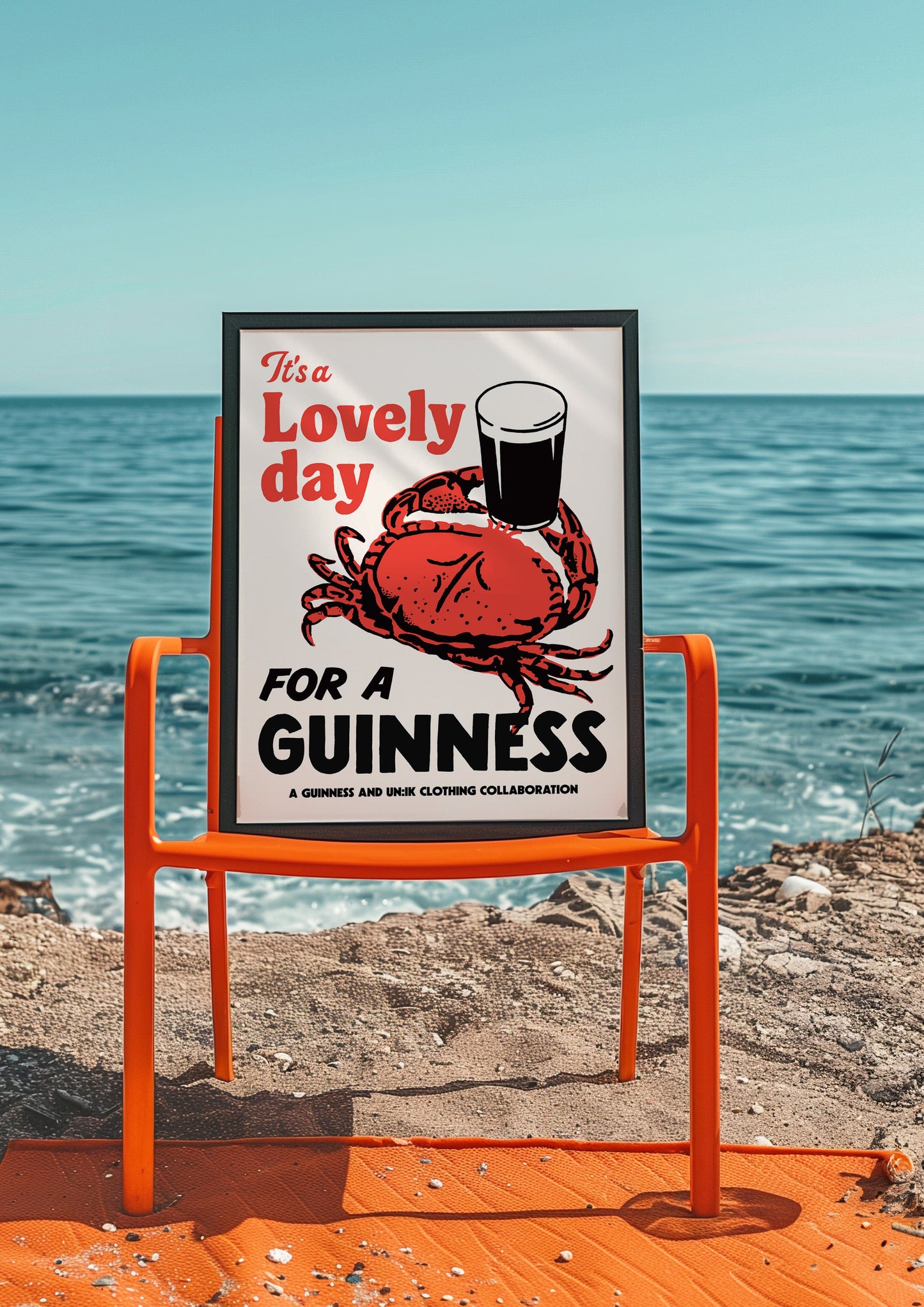 Guinness x UN:IK 'Crab' Tee & Print Bundle - Sand