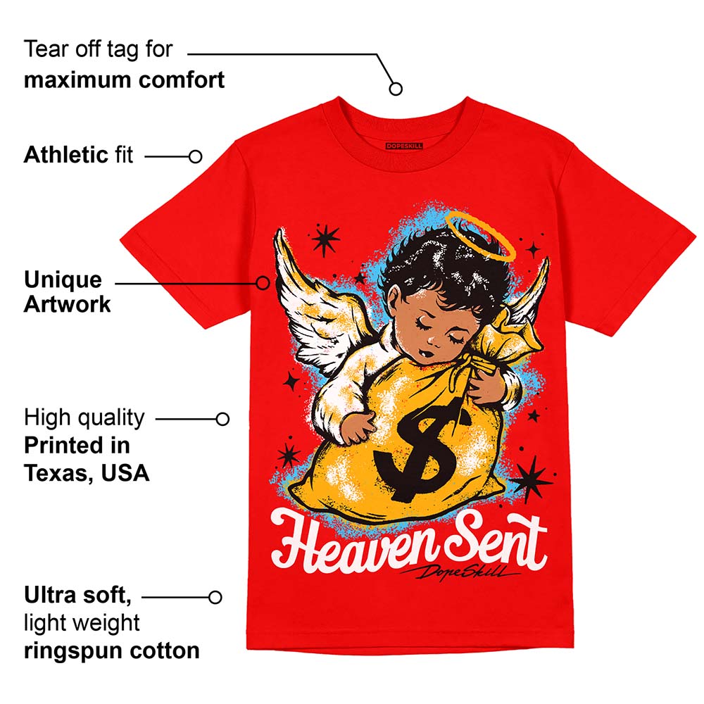 Red Collection DopeSkill Red T-shirt Heaven Sent Graphic