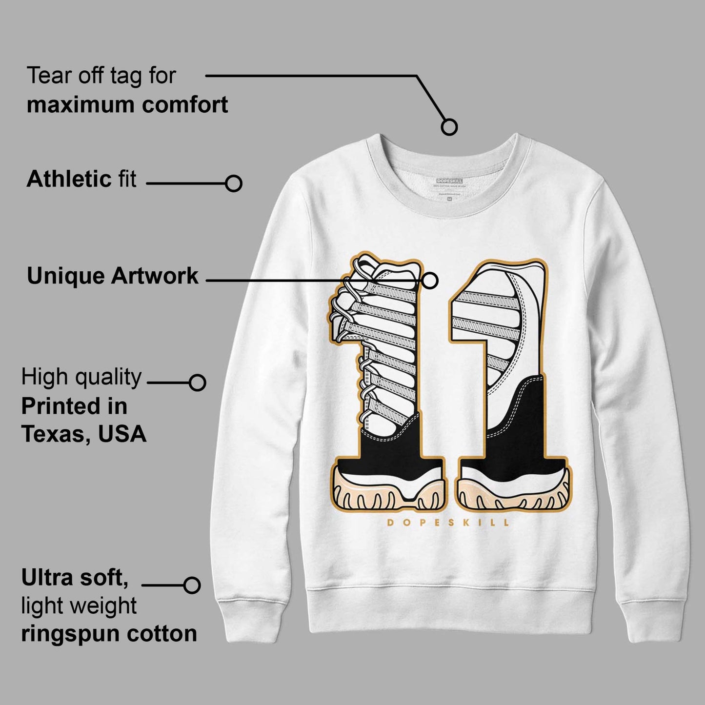 Gratitude 11s DopeSkill Sweatshirt No.11 Graphic