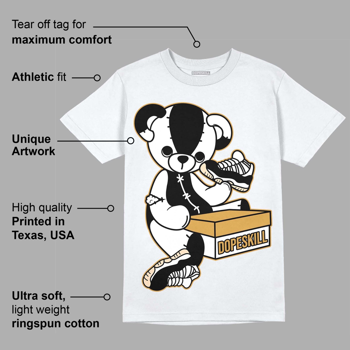 Gratitude 11s DopeSkill T-Shirt Sneakerhead BEAR Graphic
