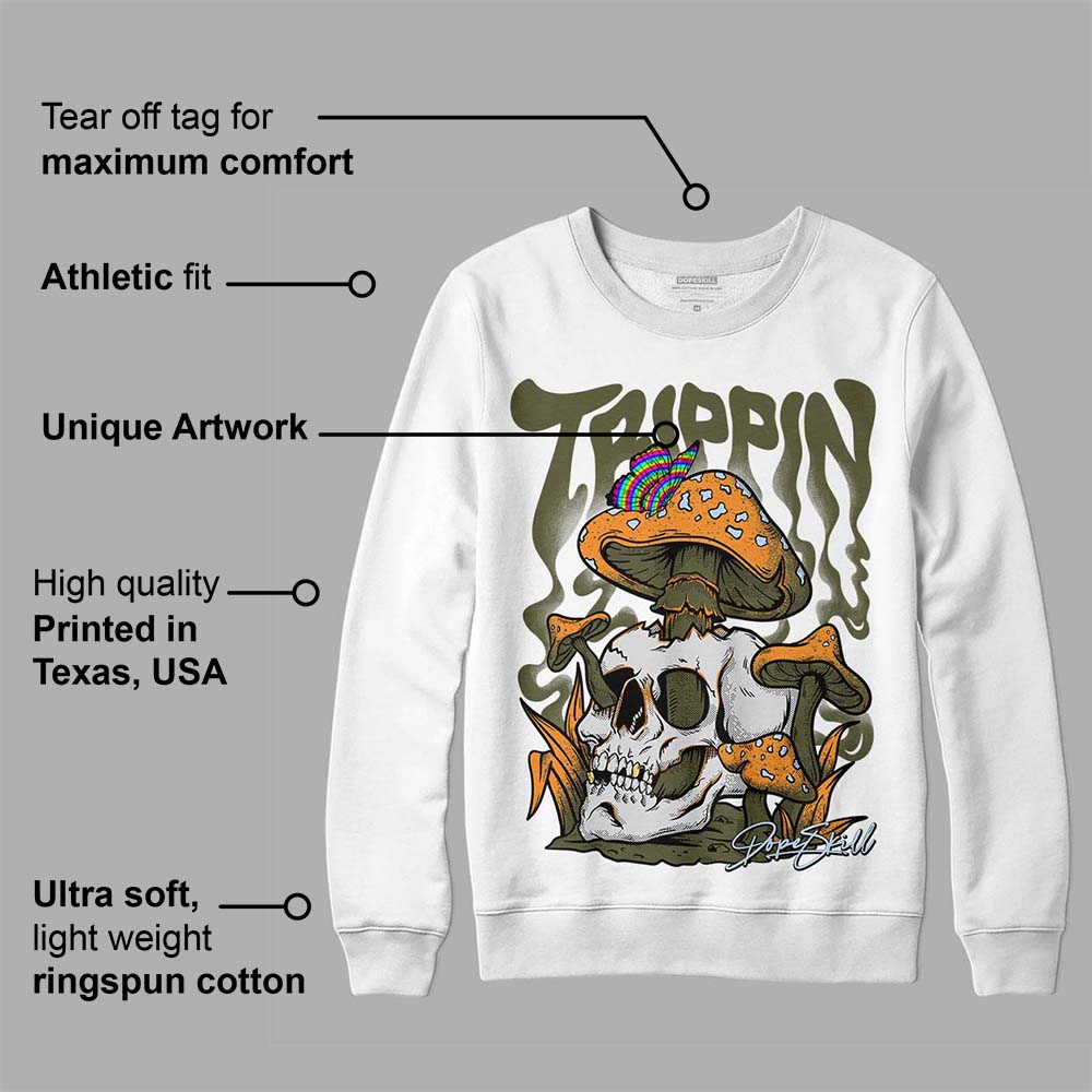 Olive 5s DopeSkill Sweatshirt Trippin Graphic