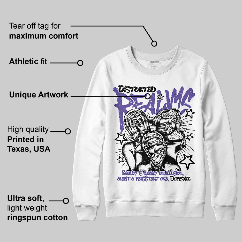 Grape 5s DopeSkill Sweatshirt Distorted Realms Graphic