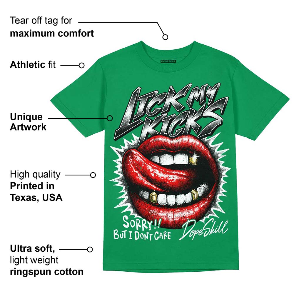Green Collection DopeSkill Green T-shirt Lick My Kicks Graphic
