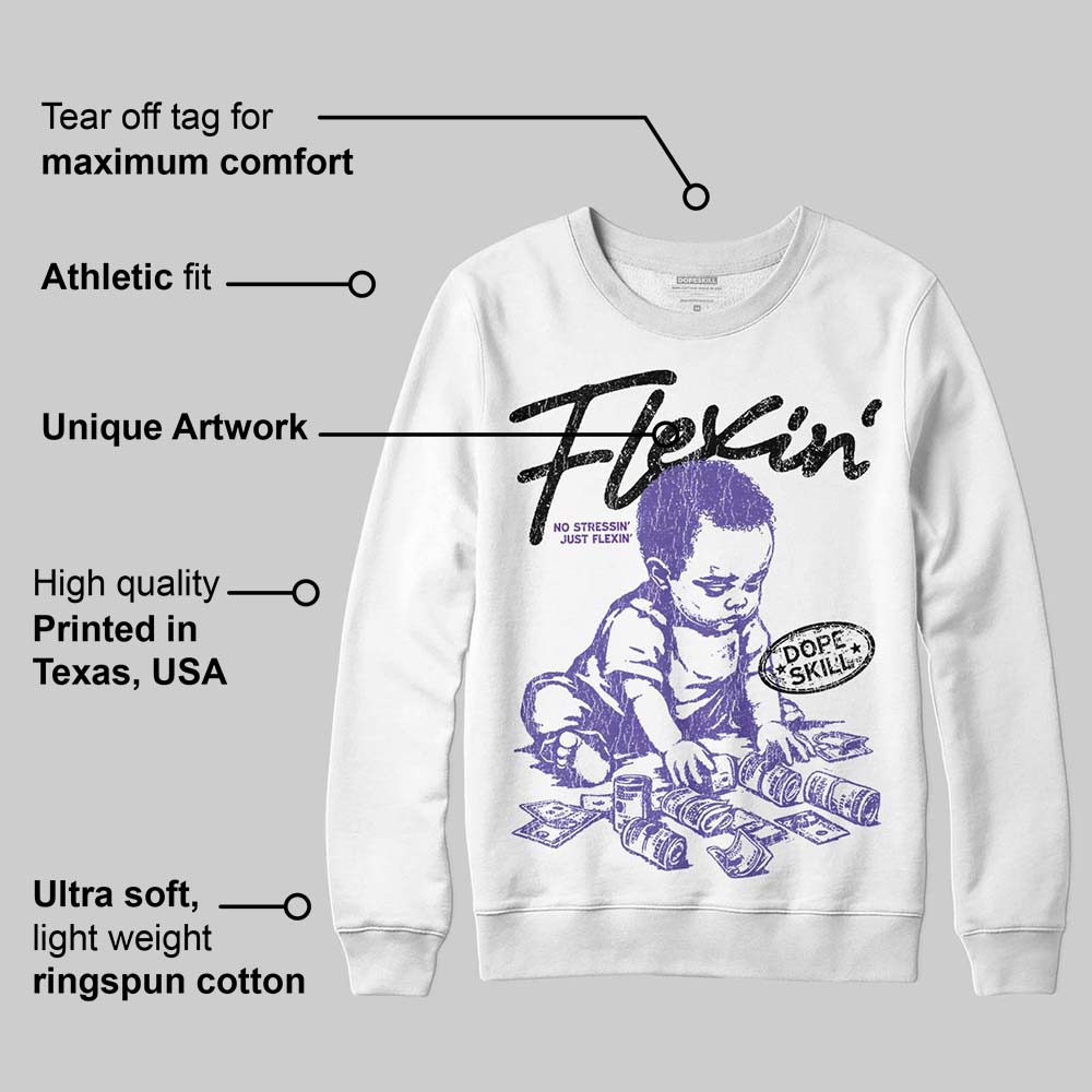 Grape 5s DopeSkill Sweatshirt Flexin' Graphic