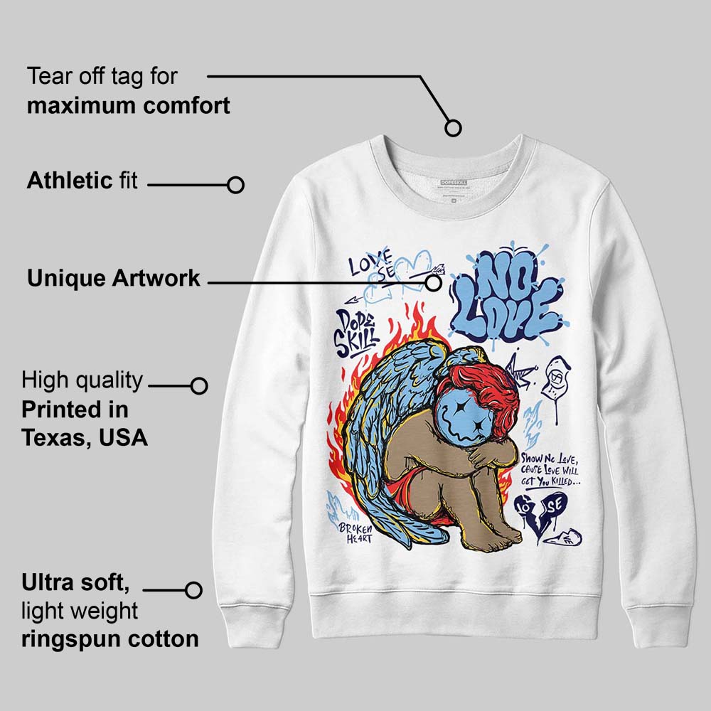 University Blue Collection DopeSkill Sweatshirt No Love Graphic