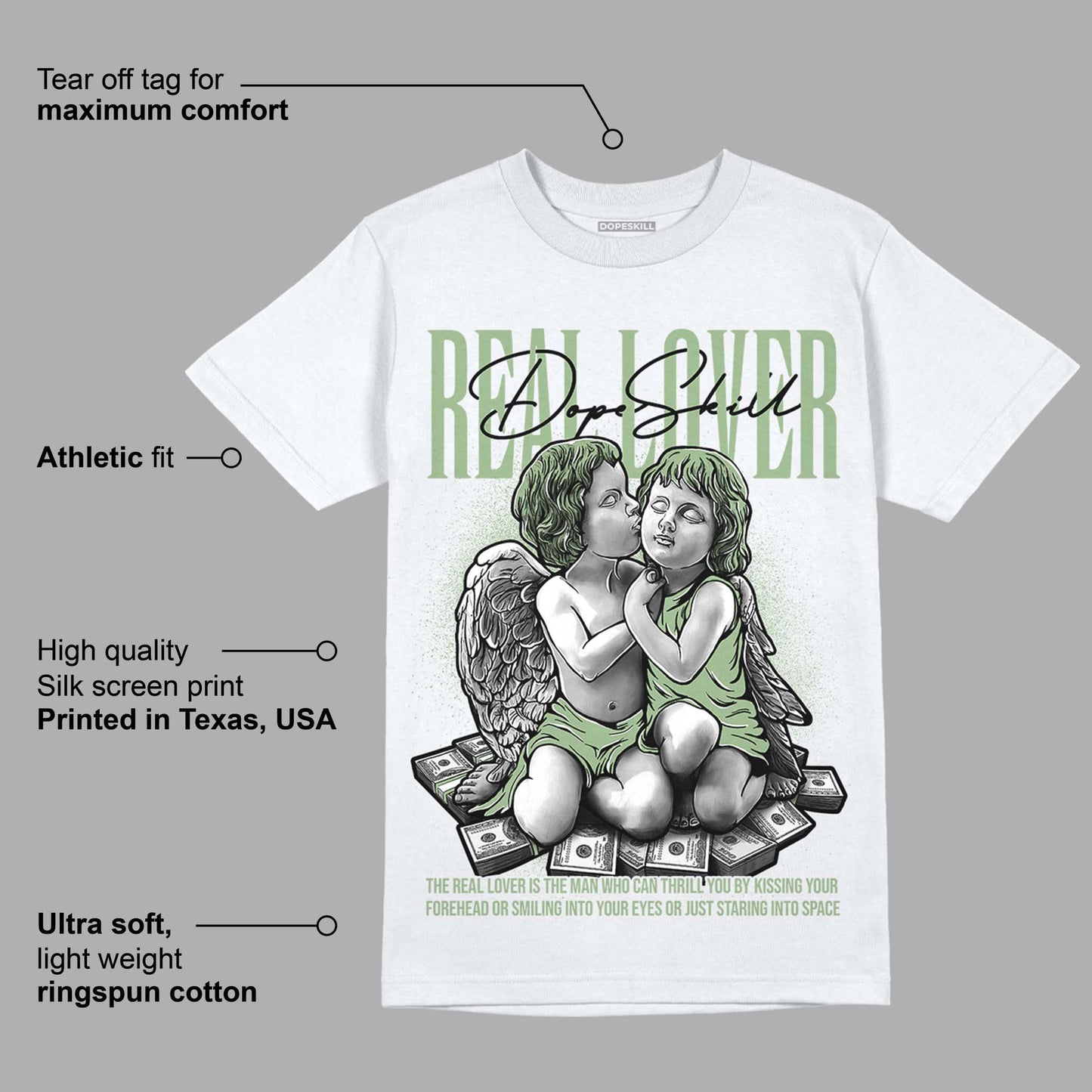 Seafoam 4s DopeSkill T-Shirt Real Lover Graphic