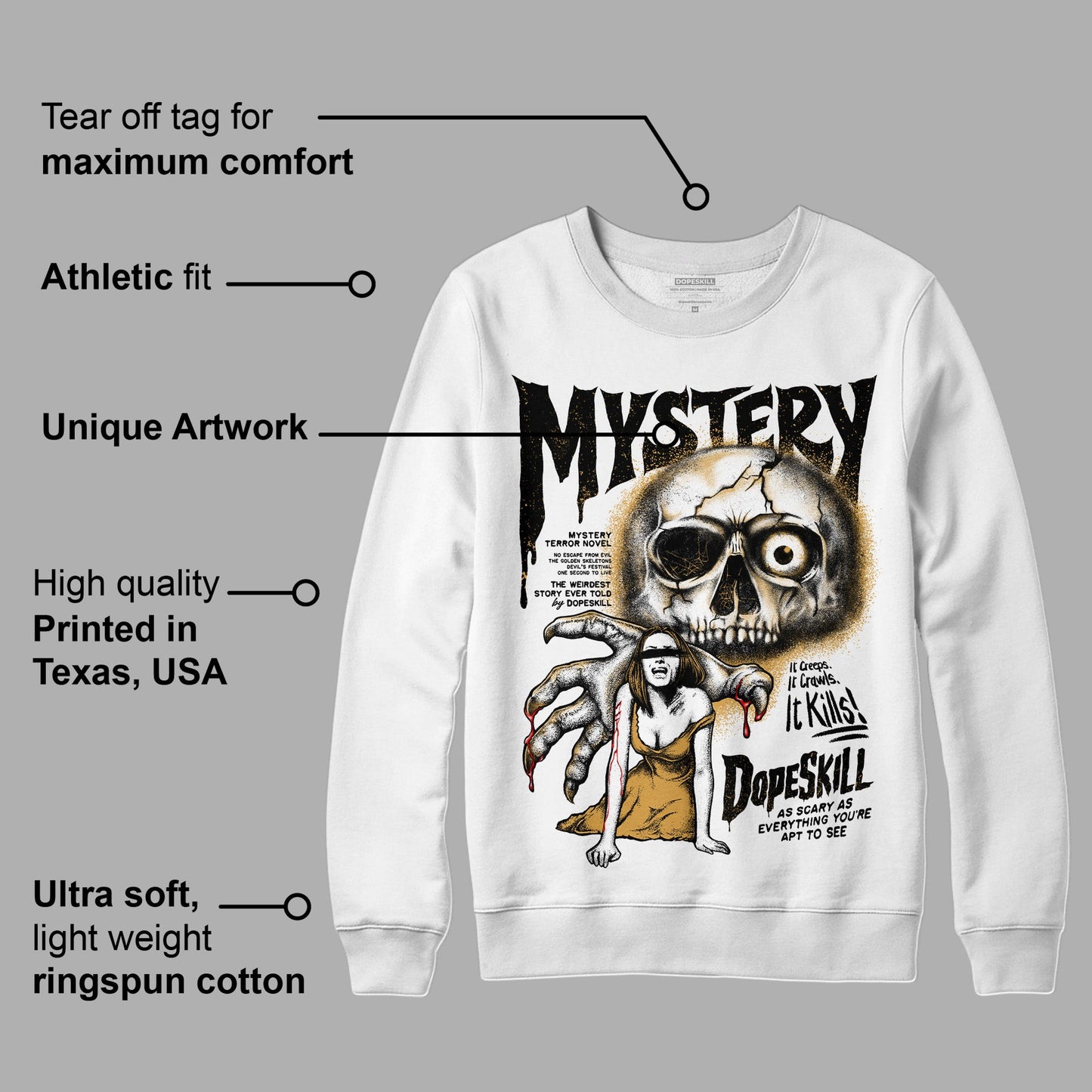Gratitude 11s DopeSkill Sweatshirt Mystery Ghostly Grasp Graphic