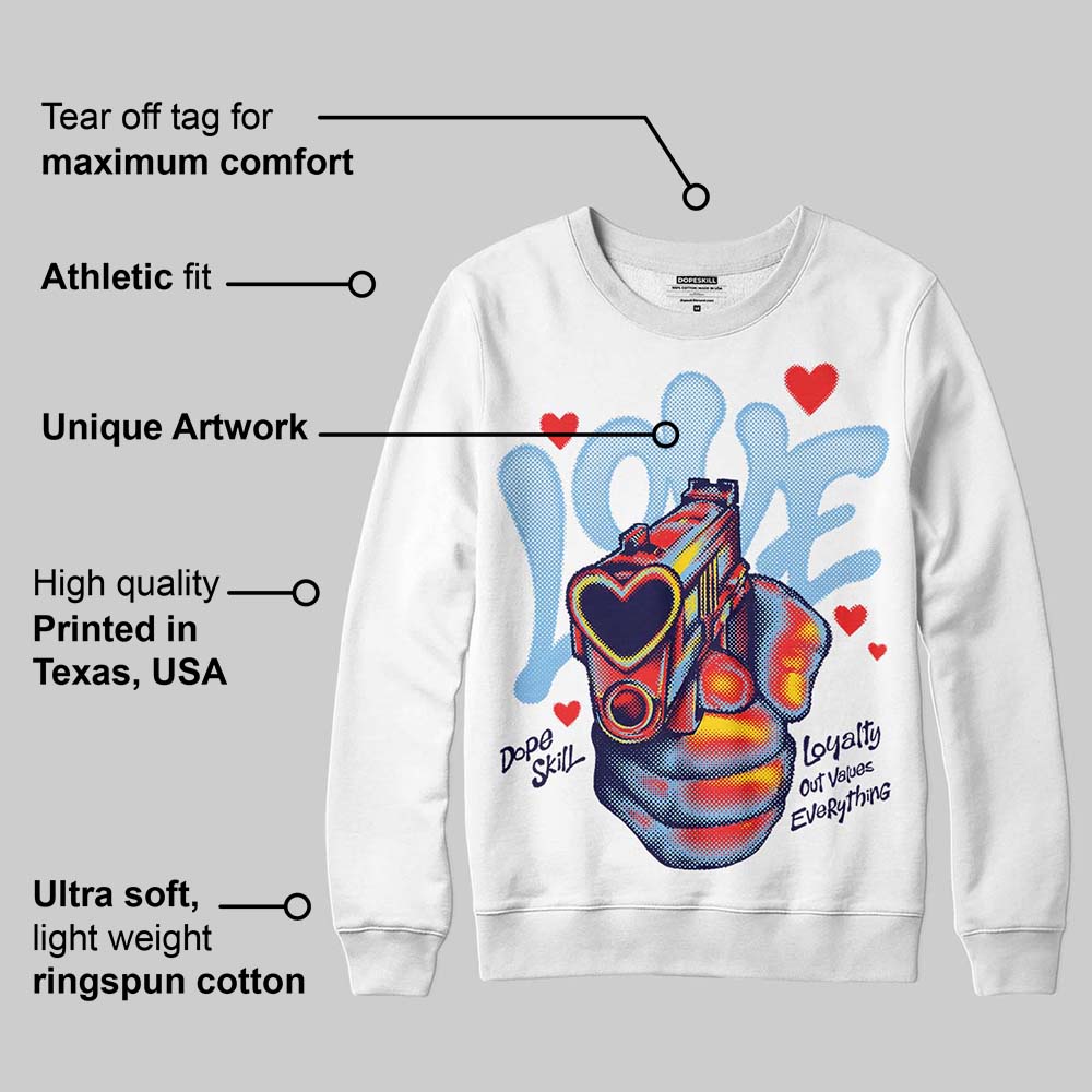 University Blue Collection DopeSkill Sweatshirt Love Shot Graphic