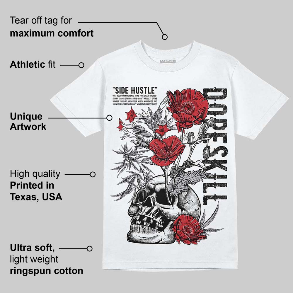White Cement 4s DopeSkill T-Shirt Side Hustle Graphic