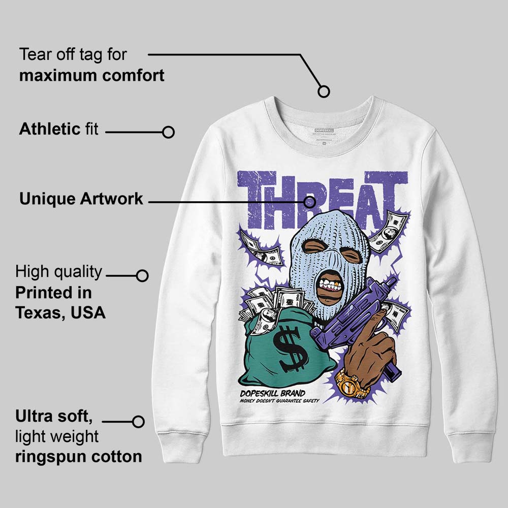 Grape 5s DopeSkill Sweatshirt Under Threat Graphic
