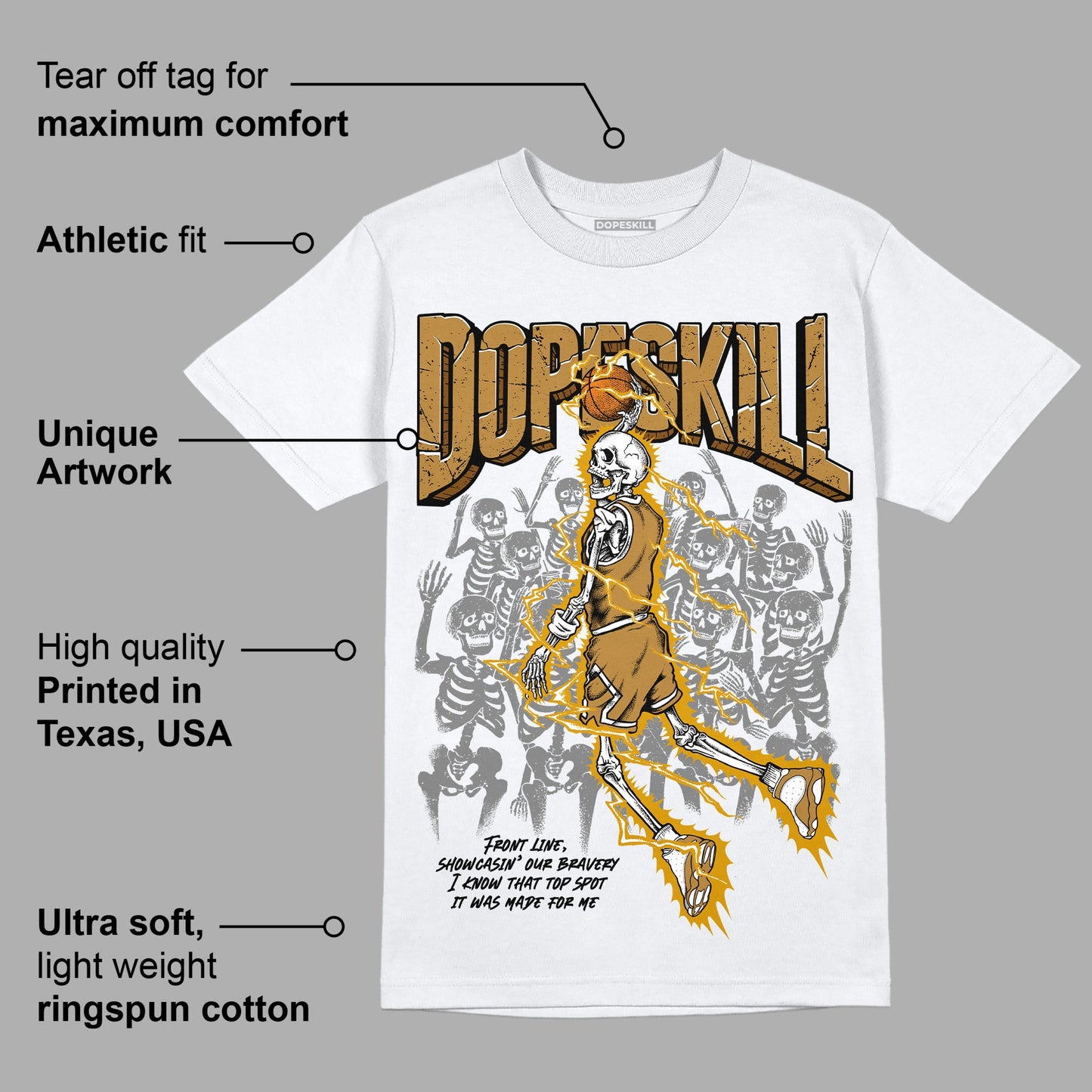 Wheat 13s DopeSkill T-Shirt Thunder Dunk Graphic