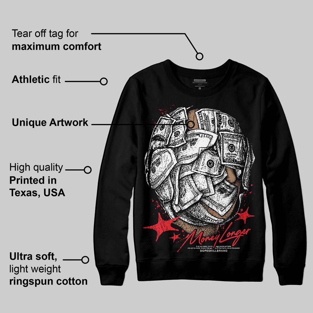 Red Collection DopeSkill Sweatshirt Money Longer Graphic