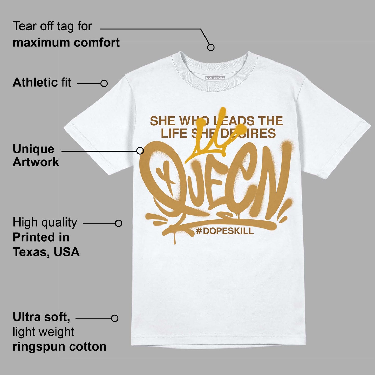 Wheat 13s DopeSkill T-Shirt Queen Graphic