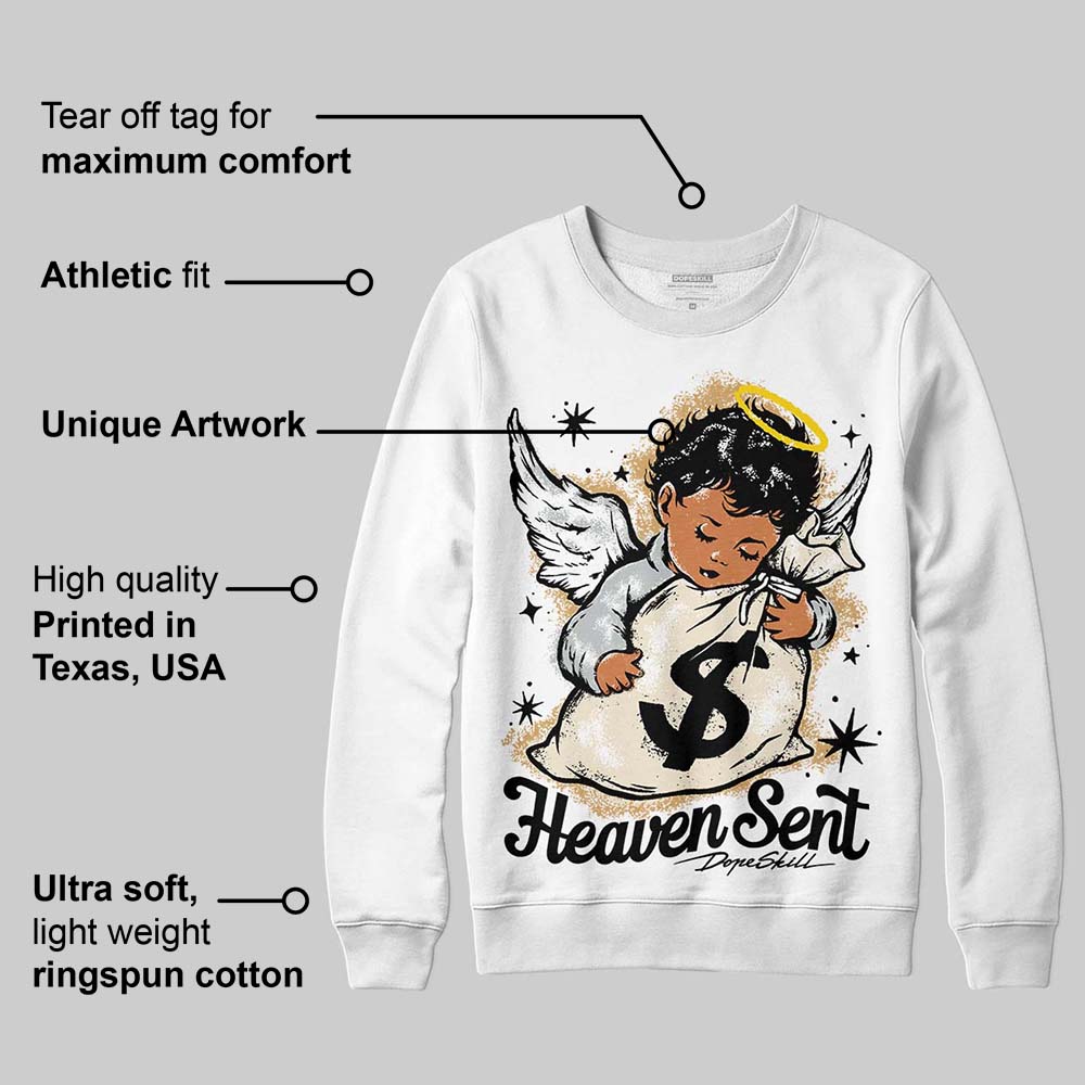 Reverse Metallic 5s DopeSkill Sweatshirt Heaven Sent Graphic