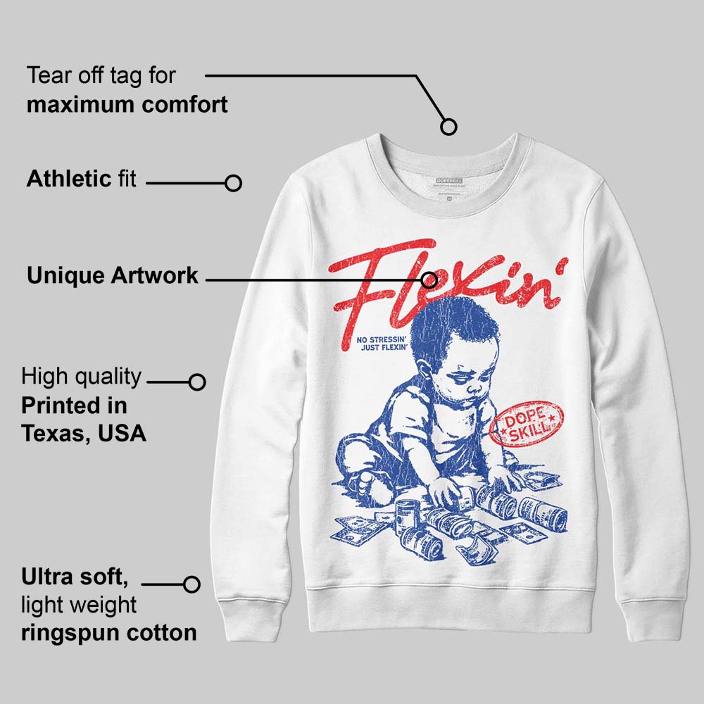 Royal Blue Collection DopeSkill Sweatshirt Flexin' Graphic