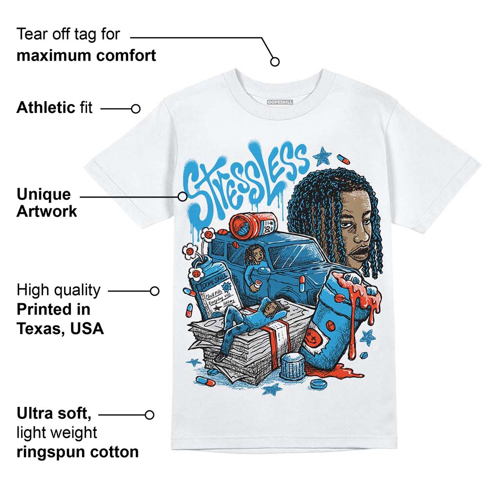 Military Blue 4s DopeSkill T-Shirt Stressless Graphic