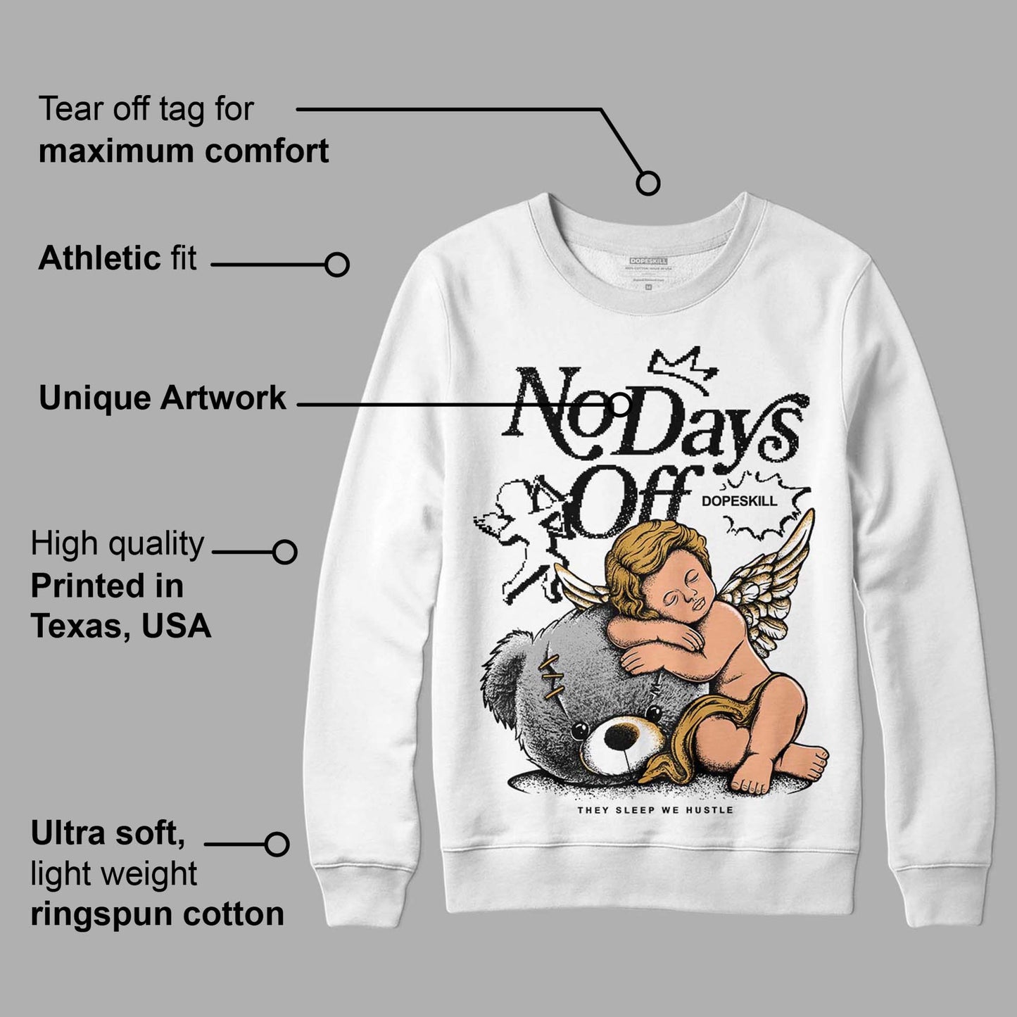 Gratitude 11s DopeSkill Sweatshirt New No Days Off Graphic