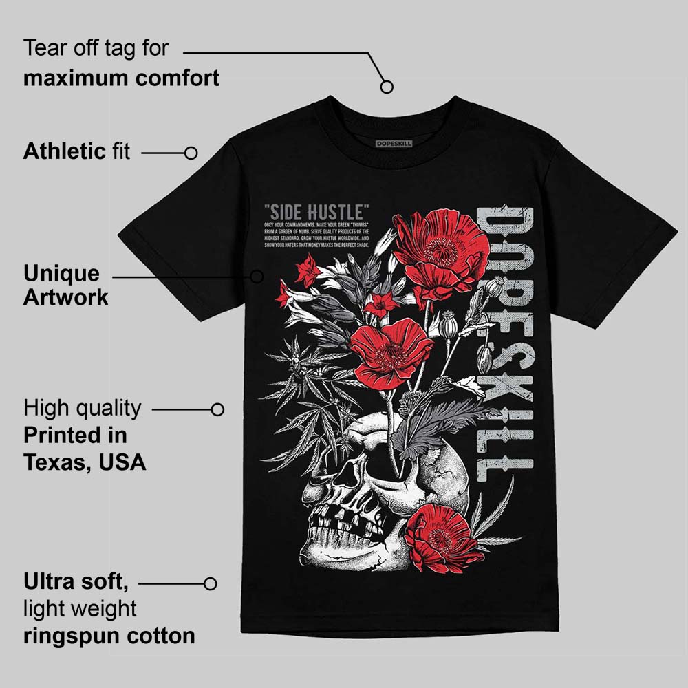 Wolf Grey 12s DopeSkill T-Shirt Side Hustle Graphic