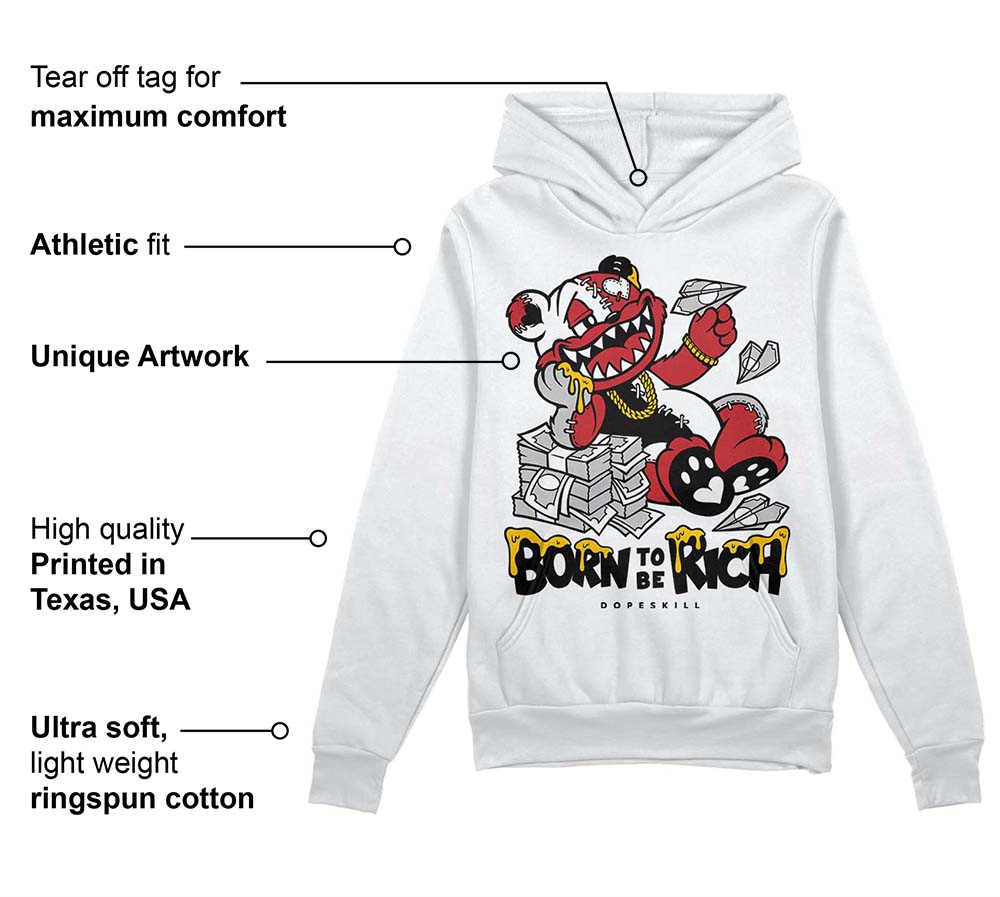 Red Taxi 12s DopeSkill Hoodie Sweatshirt Born To Be Rich Graphic