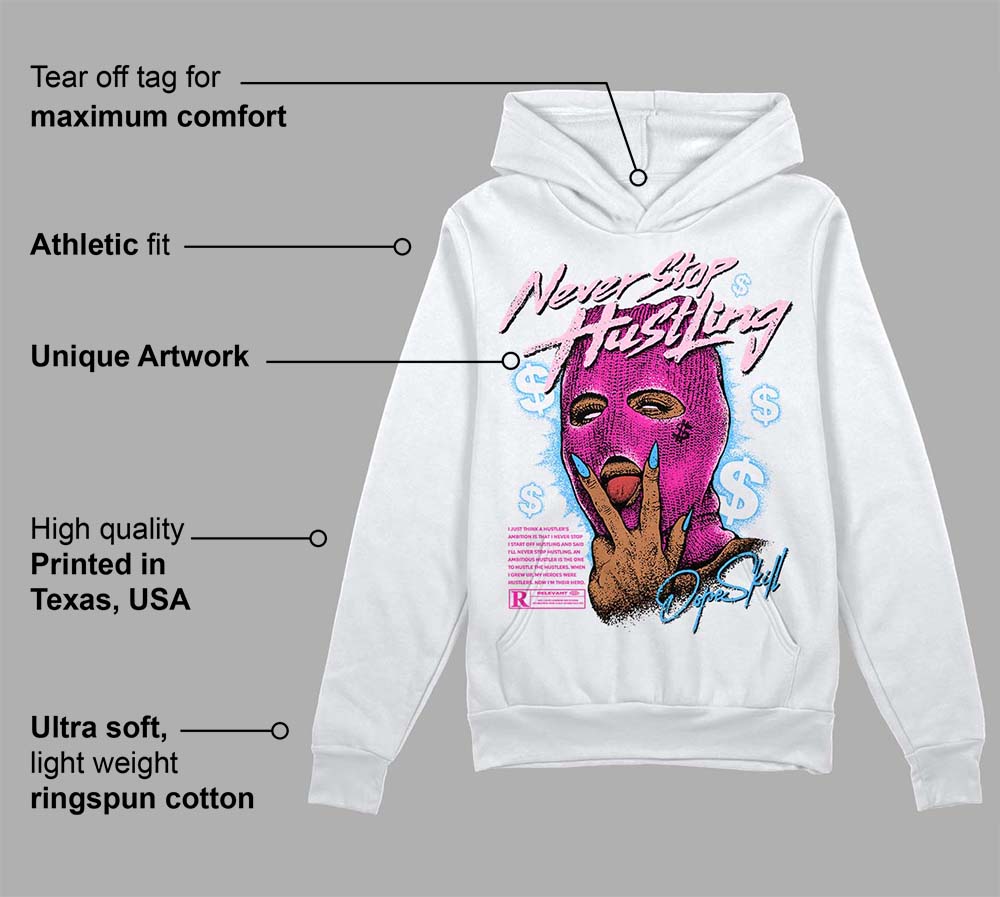 Pink Collection DopeSkill Hoodie Sweatshirt Never Stop Hustling Graphic