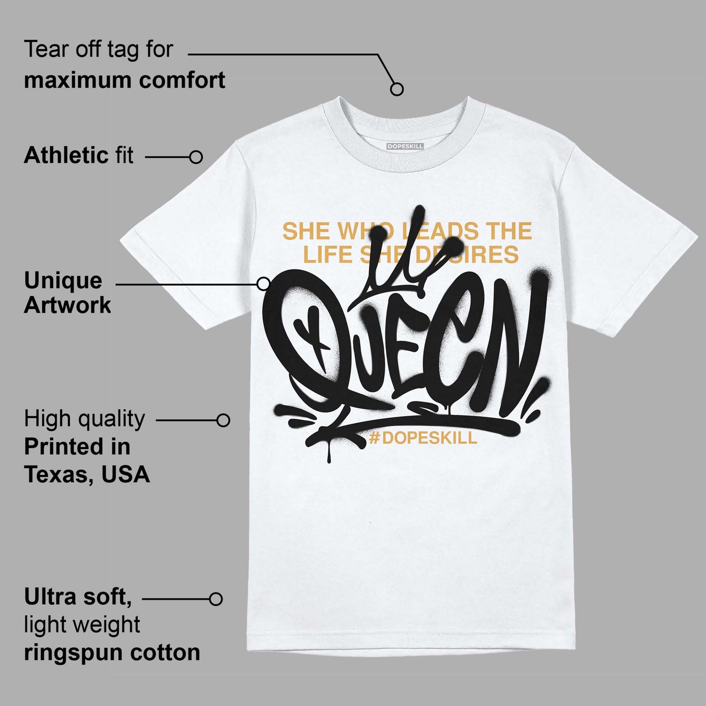 Gratitude 11s DopeSkill T-Shirt Queen Graphic