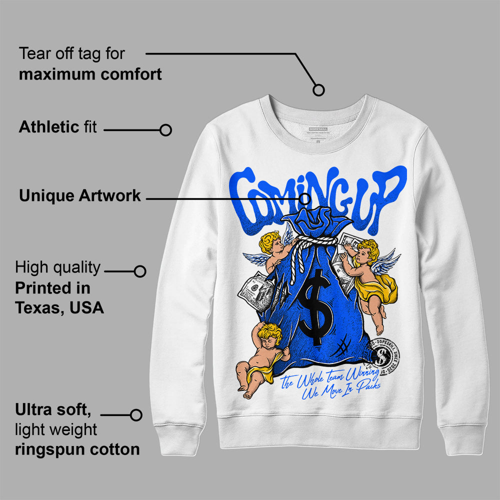 Royal Blue Collection DopeSkill Sweatshirt Money Bag Coming Up Graphic