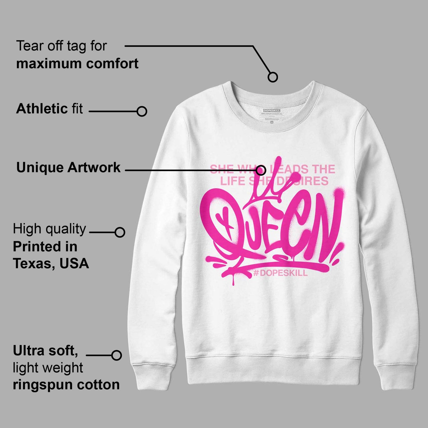 Triple Pink Dunk Low DopeSkill Sweatshirt Queen Graphic