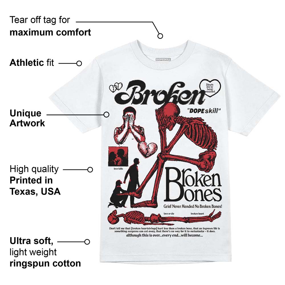 Red Taxi 12s DopeSkill T-Shirt Broken Bones Graphic
