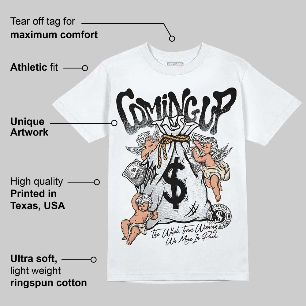 Reverse Metallic 5s DopeSkill T-Shirt Money Bag Coming Up Graphic