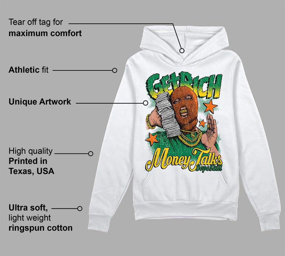 Green Collection DopeSkill Hoodie Sweatshirt Get Rich Graphic